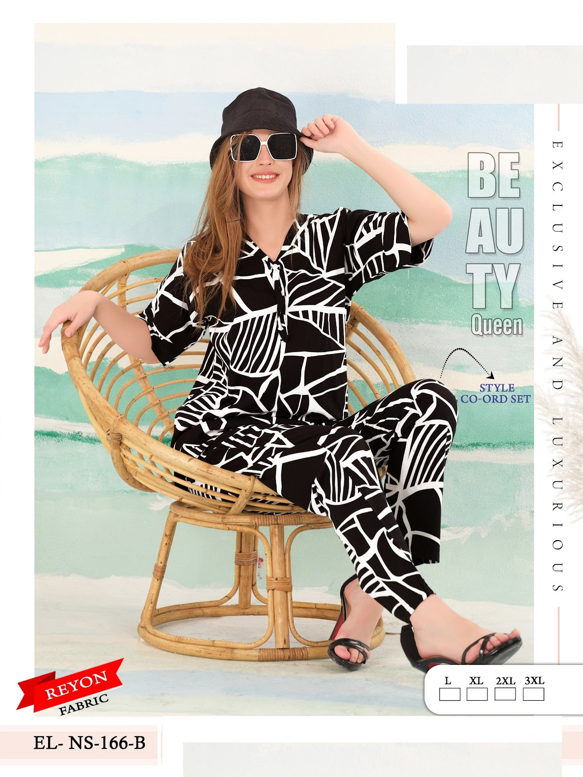 166 B Mnt Reyon Co Ord Set Wholesale Price