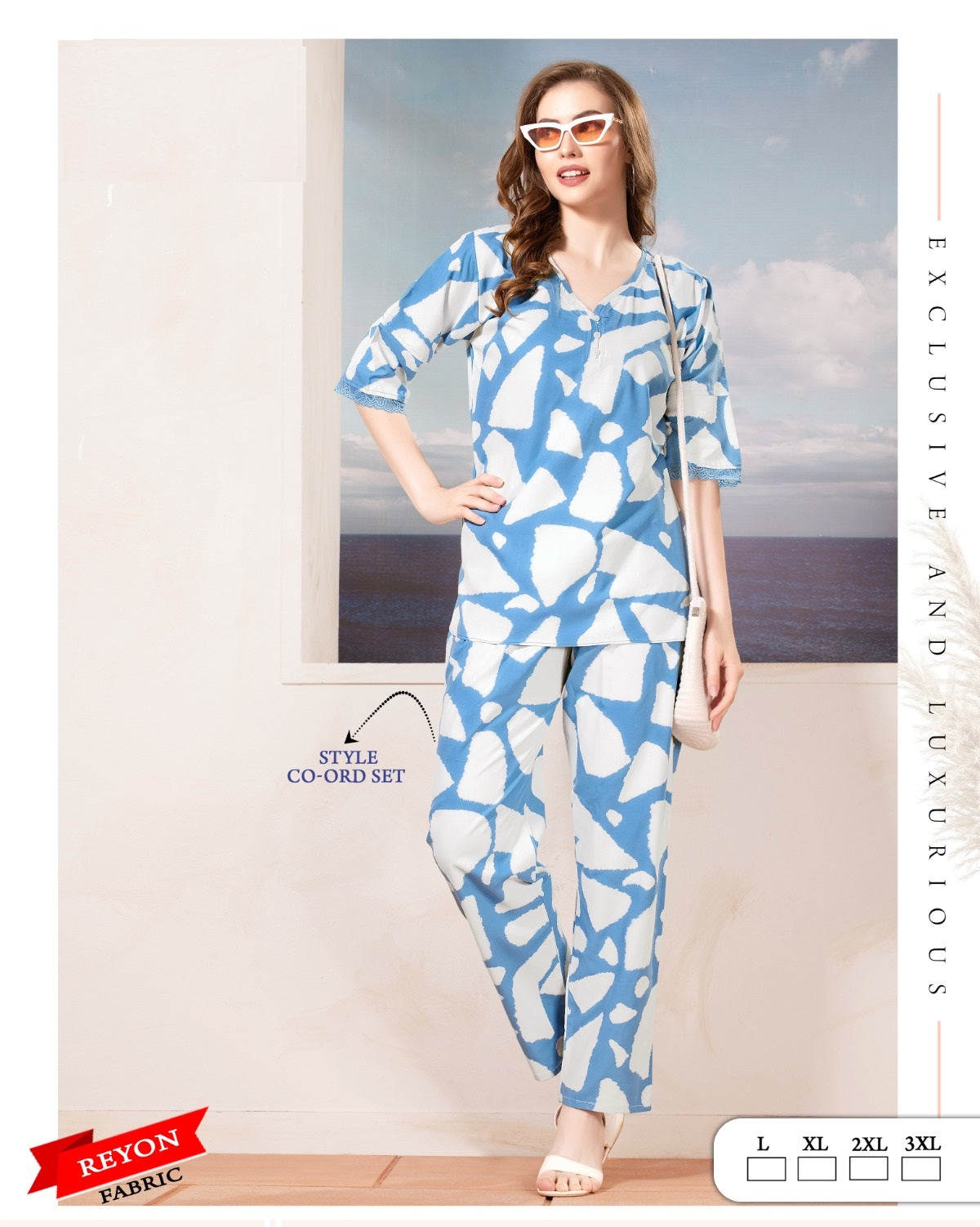 168 B Mnt Reyon Co Ord Set Wholesale Price