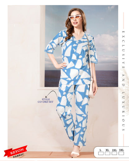 168 B Mnt Reyon Co Ord Set Wholesale Price