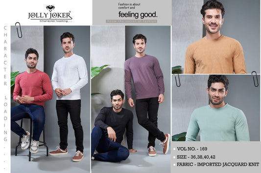 169 Jolly Joker Jacquard Mens Tshirts Wholesale Rate