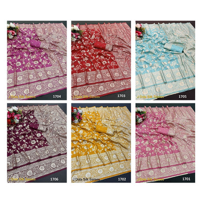 1701-1706 J Dola Silk Sarees Exporter India