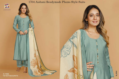 1704 Aishani Readymade Plazzo Style Suits Exporter Gujarat