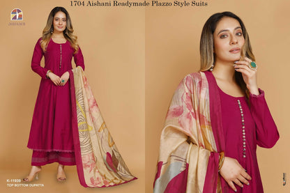 1704 Aishani Readymade Plazzo Style Suits Exporter Gujarat
