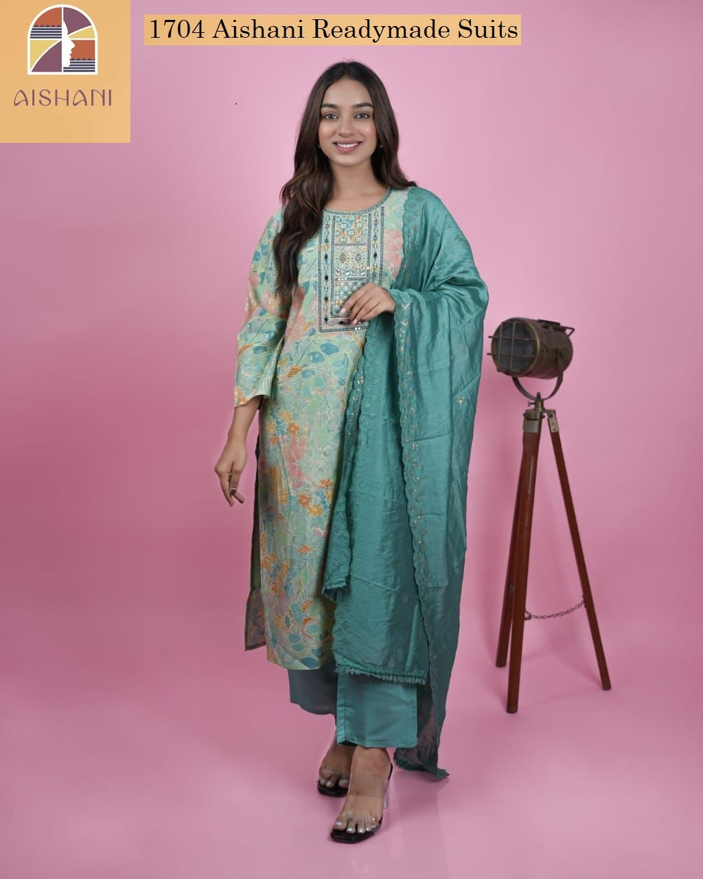 1704 Aishani Modal Silk Readymade Suits Supplier Gujarat