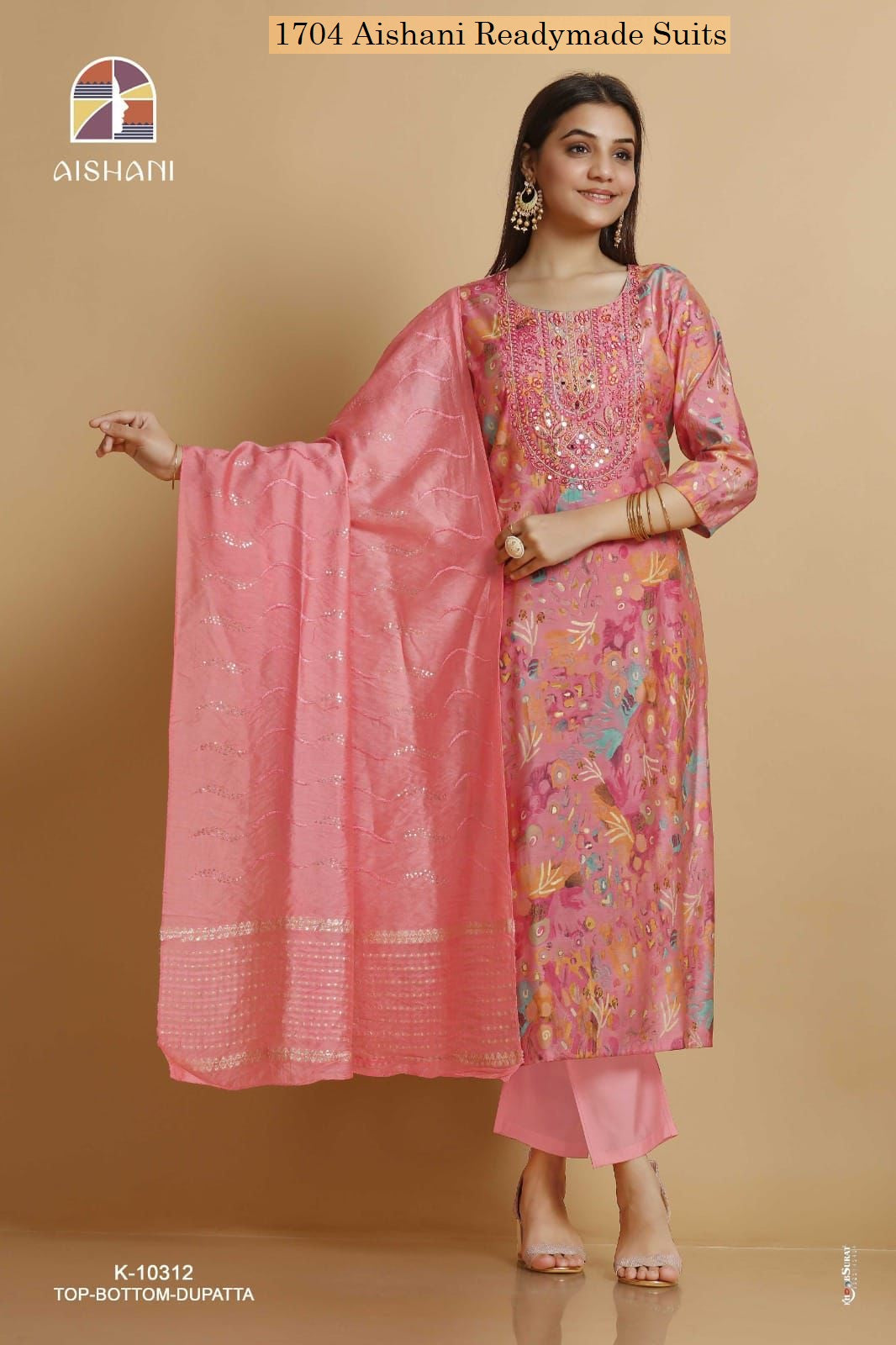 1704 Aishani Modal Silk Readymade Suits Supplier Gujarat