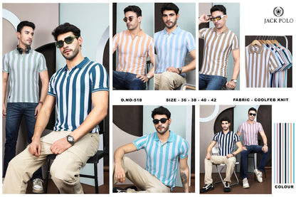170 Gsm Design 518 Jack Polo Knit Mens Tshirts Wholesaler Ahmedabad