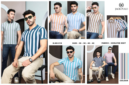 170 Gsm Design 518 Jack Polo Knit Mens Tshirts Wholesaler Ahmedabad