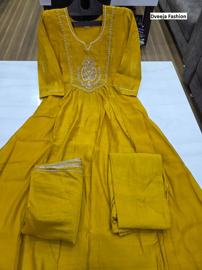 1710 Anamika Series Dveeja Fashion Chanderi Readymade Anarkali Suits Exporter India