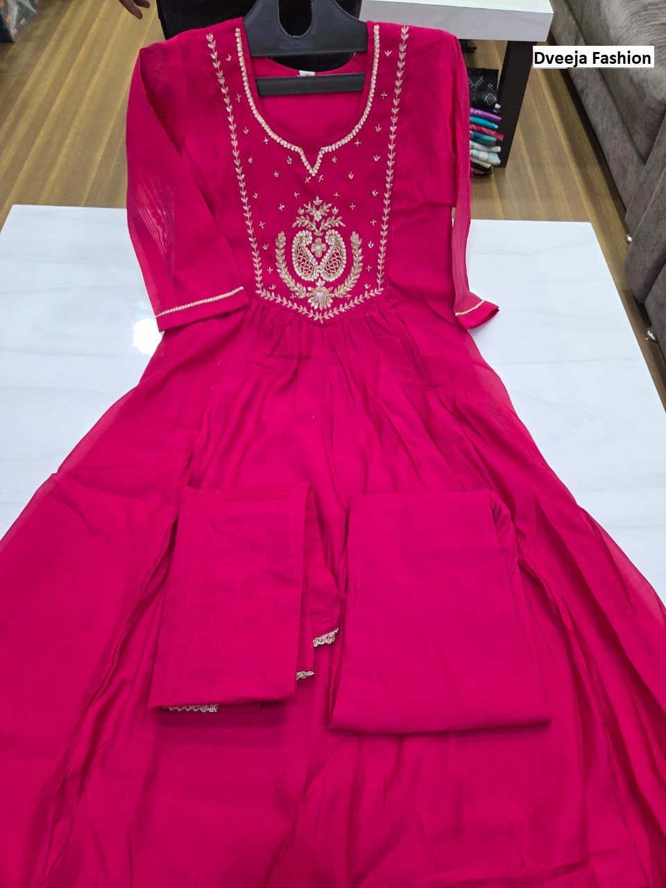 1710 Anamika Series Dveeja Fashion Chanderi Readymade Anarkali Suits Exporter India