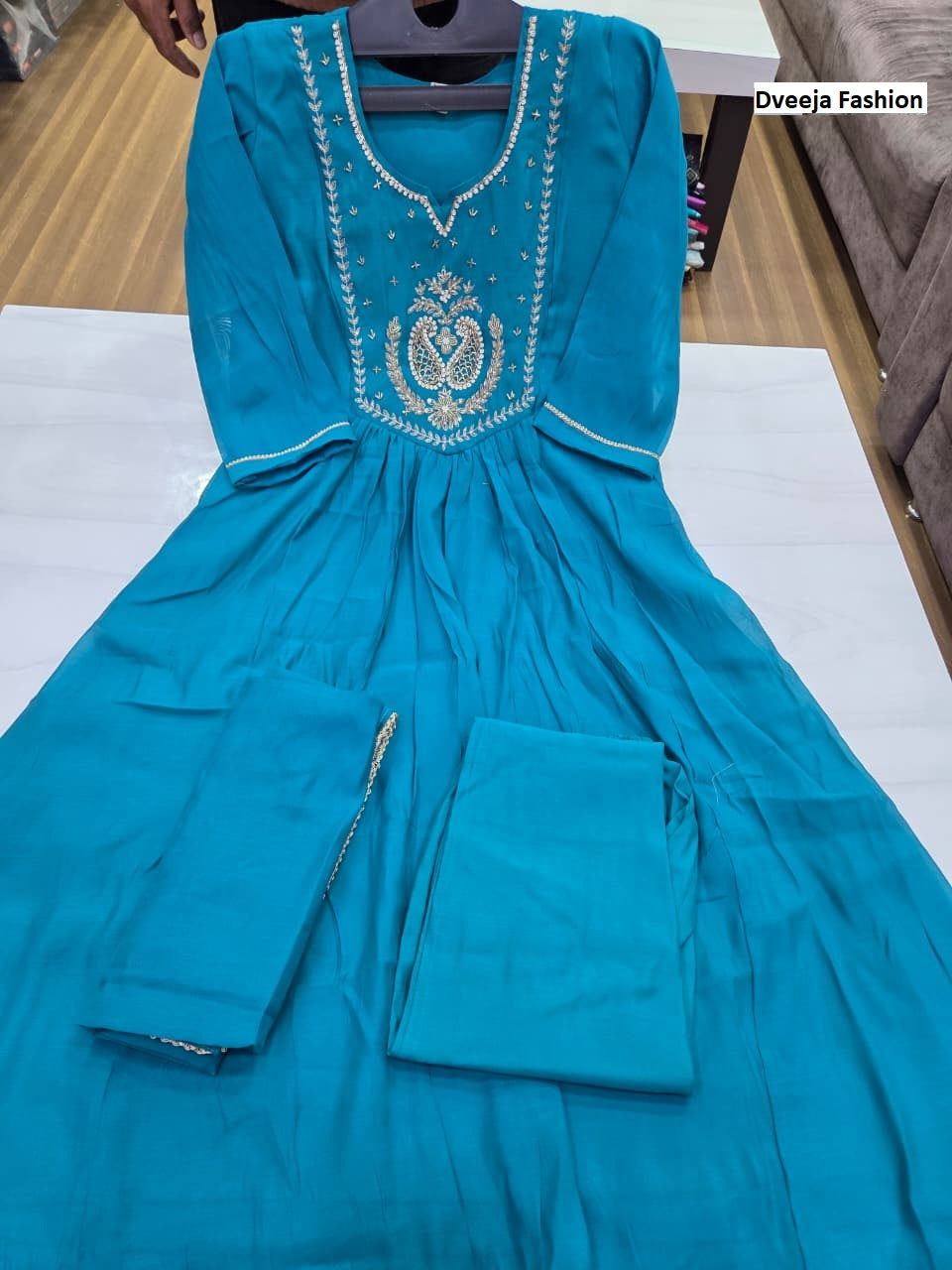 1710 Anamika Series Dveeja Fashion Chanderi Readymade Anarkali Suits Exporter India