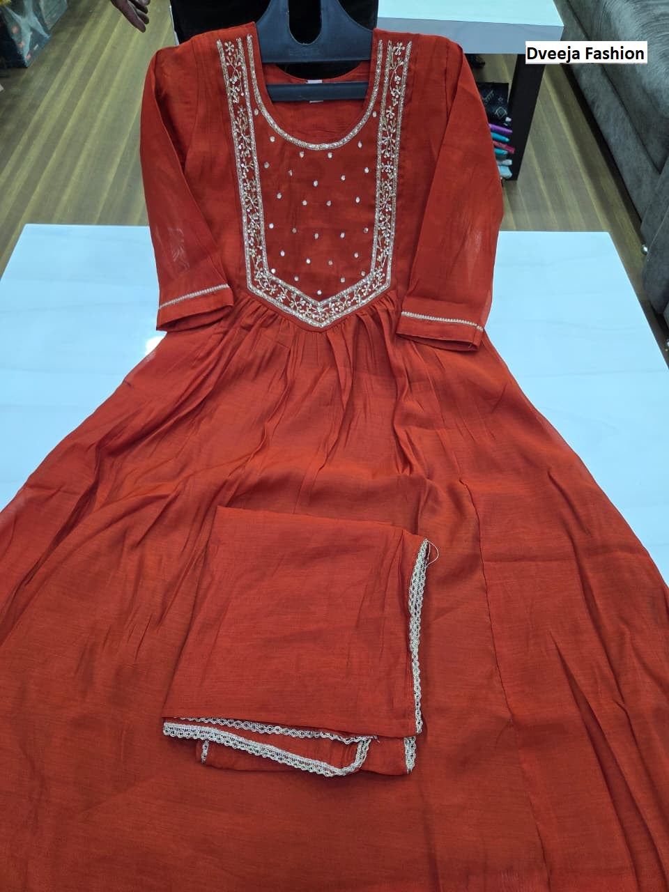 1710 Anamika Series Dveeja Fashion Chanderi Readymade Anarkali Suits Exporter India