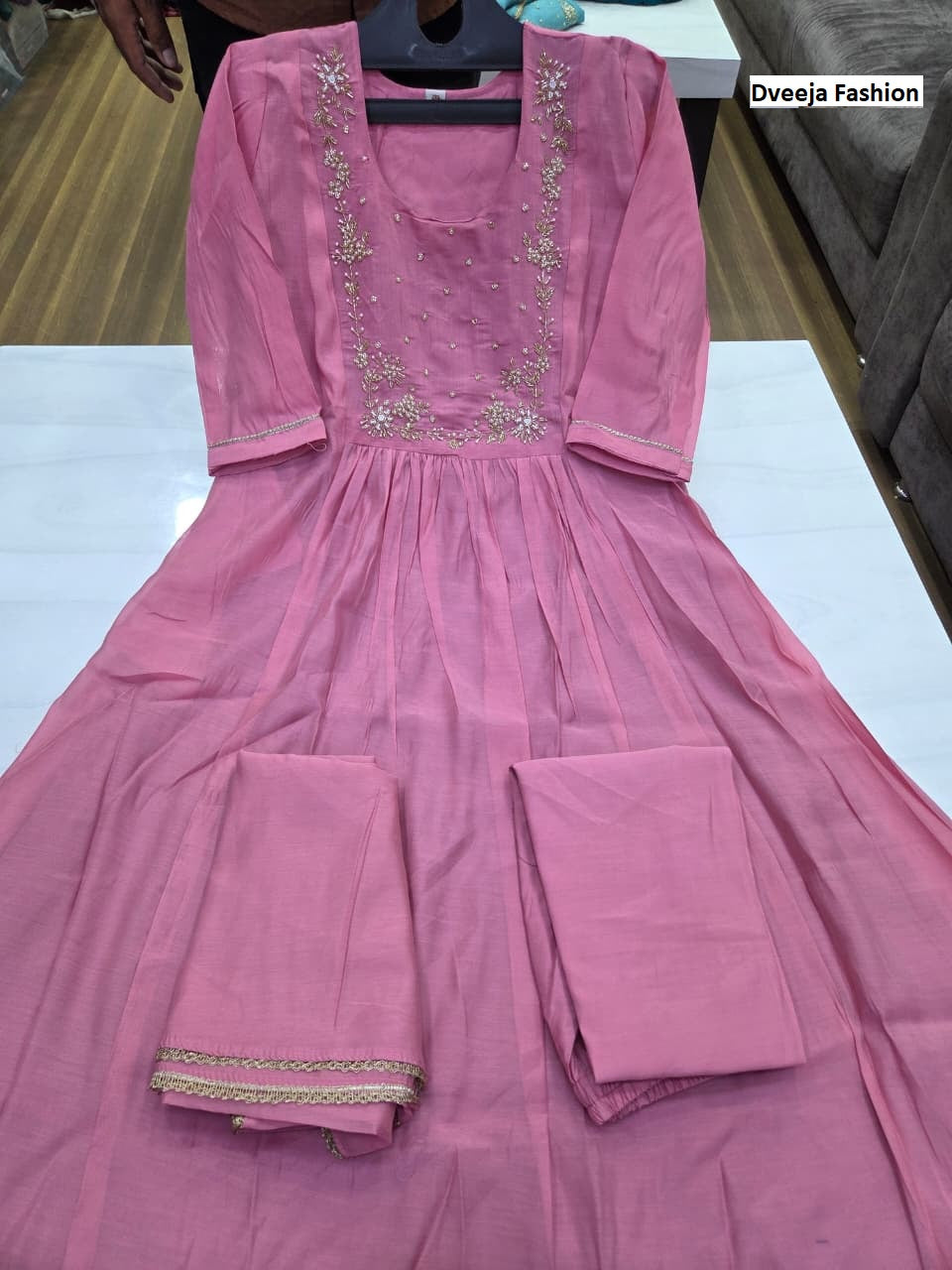 1710 Anamika Series Dveeja Fashion Chanderi Readymade Anarkali Suits Exporter India