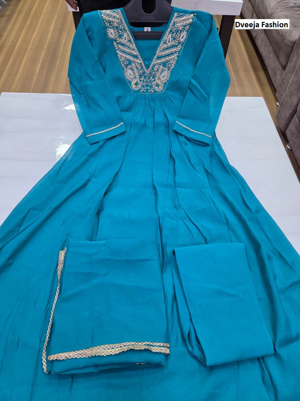 1710 Anamika Series Dveeja Fashion Chanderi Readymade Anarkali Suits Exporter India