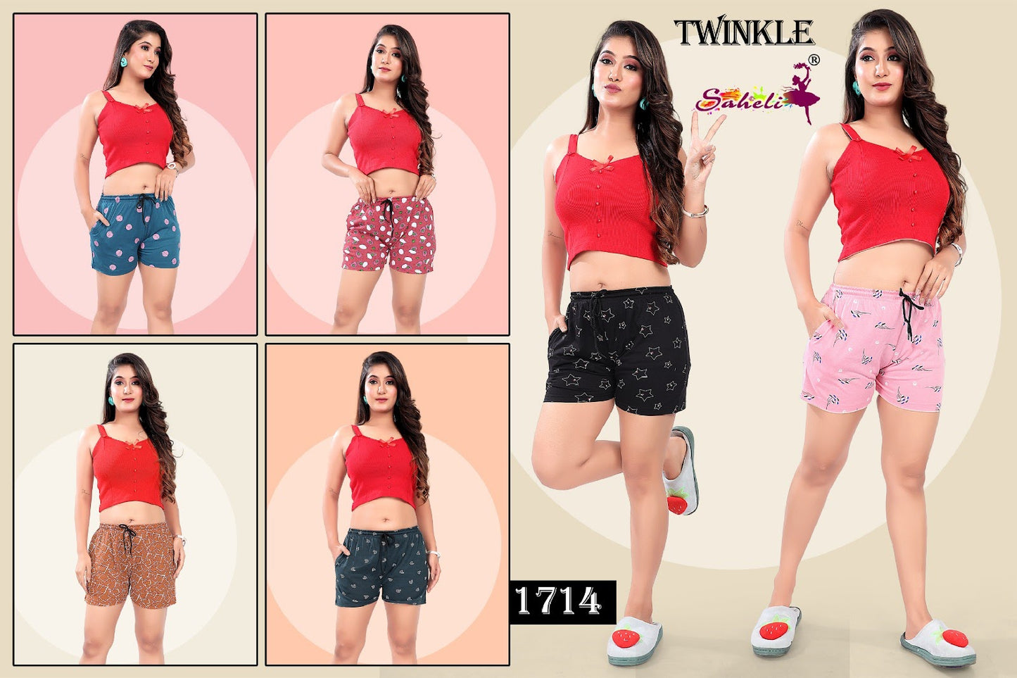 1714 Twinkle Saheli Pc Women Shorts Wholesale Price