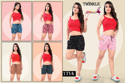 1714 Twinkle Saheli Pc Women Shorts Wholesale Price