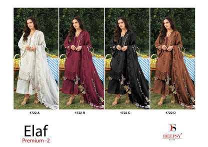 1722 Abcd Elaf Premium 2 Deepsy Cotton Pakistani Patch Work Suits Wholesaler Ahmedabad