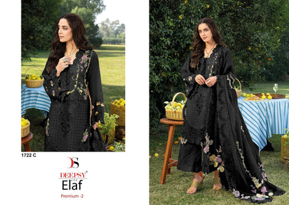 1722 Abcd Elaf Premium 2 Deepsy Cotton Pakistani Patch Work Suits Wholesaler Ahmedabad
