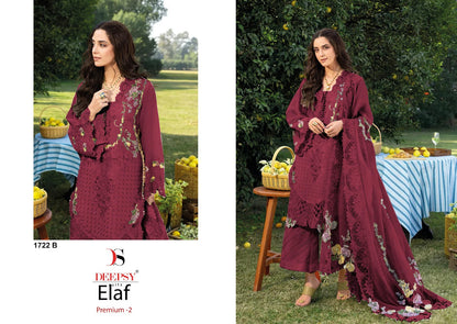 1722 Abcd Elaf Premium 2 Deepsy Cotton Pakistani Patch Work Suits Wholesaler Ahmedabad