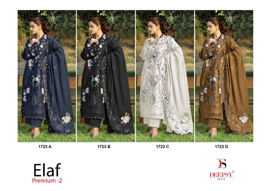 1723 Abcd Elaf Premium 2 Deepsy Cotton Pakistani Patch Work Suits Wholesale