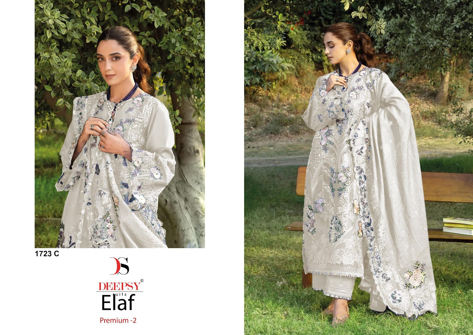 1723 Abcd Elaf Premium 2 Deepsy Cotton Pakistani Patch Work Suits Wholesale
