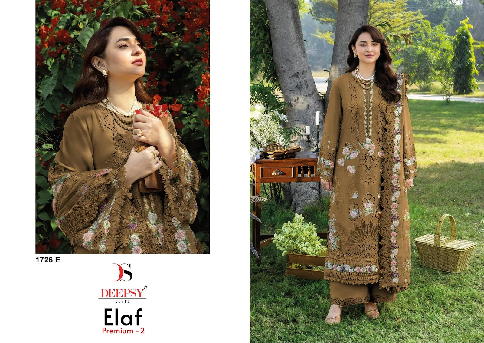1726 Efgh Elaf Premium 2 Deepsy Cotton Pakistani Patch Work Suits Manufacturer Gujarat