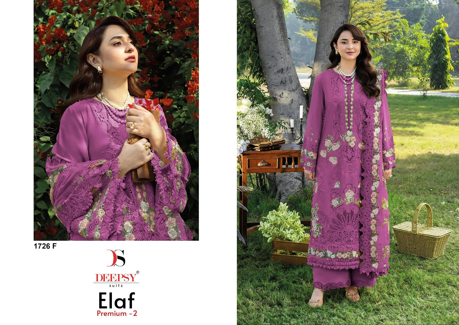 1726 Efgh Elaf Premium 2 Deepsy Cotton Pakistani Patch Work Suits Manufacturer Gujarat