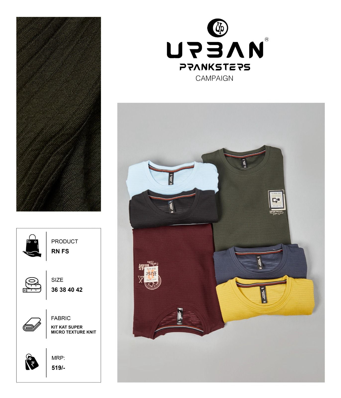 174-179 Urban Micro Mens Tshirts Exporter