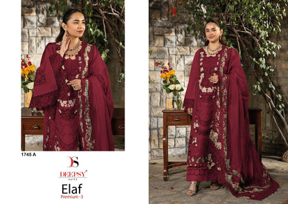 1745 Abcd Elaf 3 Premium Deepsy Cotton Pakistani Patch Work Suits Wholesale