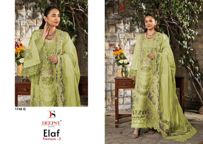 1745 Efghi Elaf Premium 3 Deepsy Cotton Pakistani Patch Work Suits Manufacturer Gujarat
