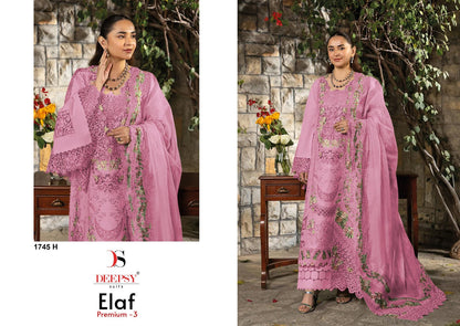 1745 Efghi Elaf Premium 3 Deepsy Cotton Pakistani Patch Work Suits Manufacturer Gujarat
