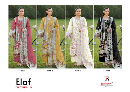 1746 Abcd Elaf Premium 3 Deepsy Pure Cotton Pakistani Patch Work Suits Manufacturer Gujarat