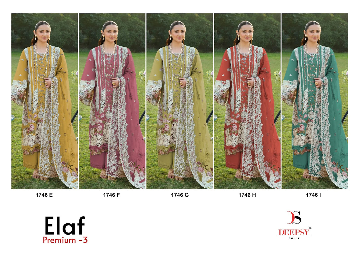 1746 Efghi Elaf Premium 3 Deepsy Cotton Pakistani Patch Work Suits Wholesaler Ahmedabad