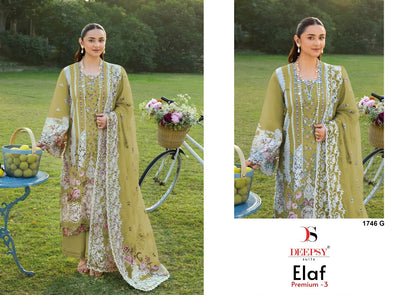 1746 Efghi Elaf Premium 3 Deepsy Cotton Pakistani Patch Work Suits Wholesaler Ahmedabad