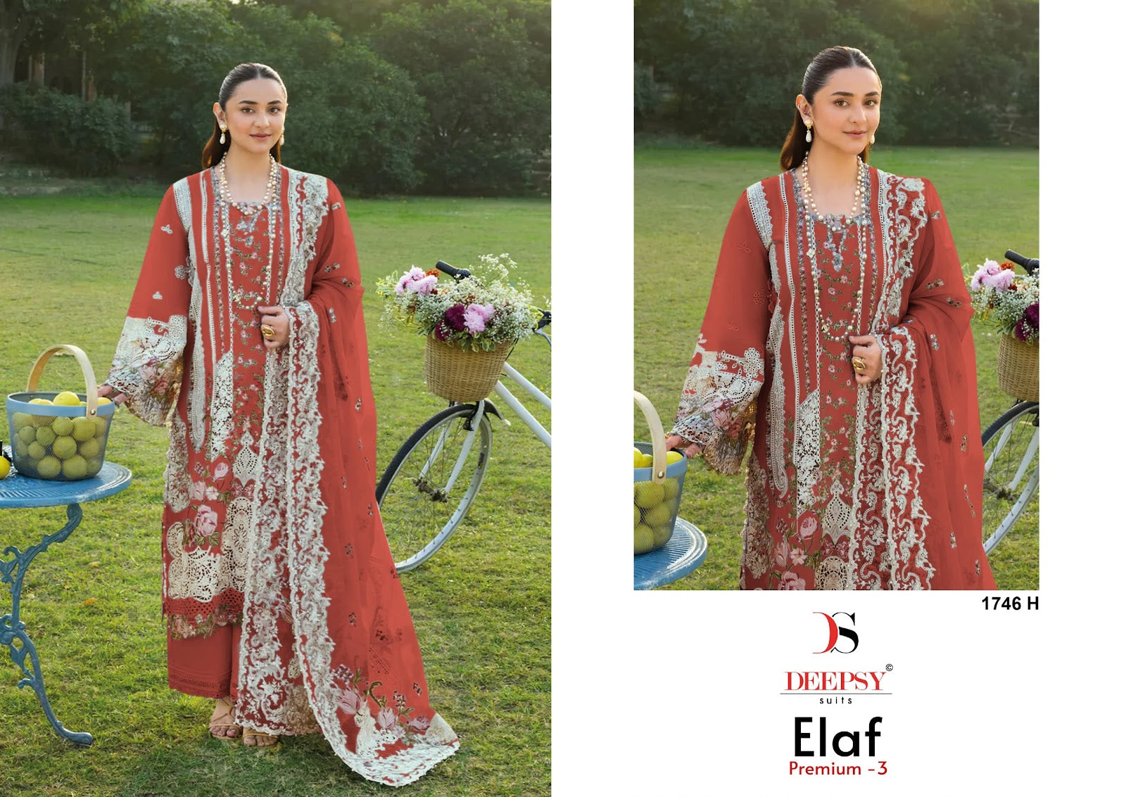 1746 Efghi Elaf Premium 3 Deepsy Cotton Pakistani Patch Work Suits Wholesaler Ahmedabad