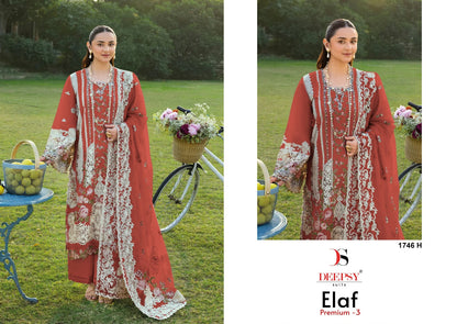 1746 Efghi Elaf Premium 3 Deepsy Cotton Pakistani Patch Work Suits Wholesaler Ahmedabad