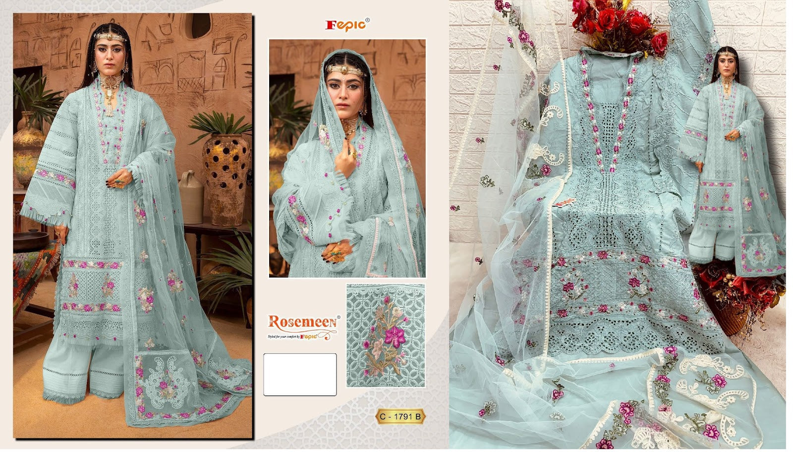 1791-1792 Fepic Cotton Pakistani Salwar Suits