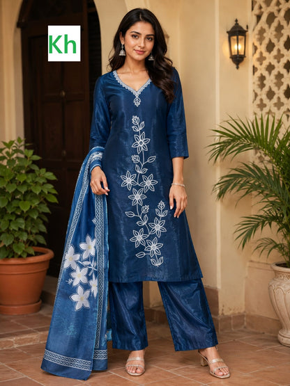 1807 Computer Work Kh Roman Readymade Pant Style Suits Manufacturer India