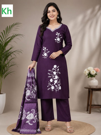 1807 Computer Work Kh Roman Readymade Pant Style Suits Manufacturer India