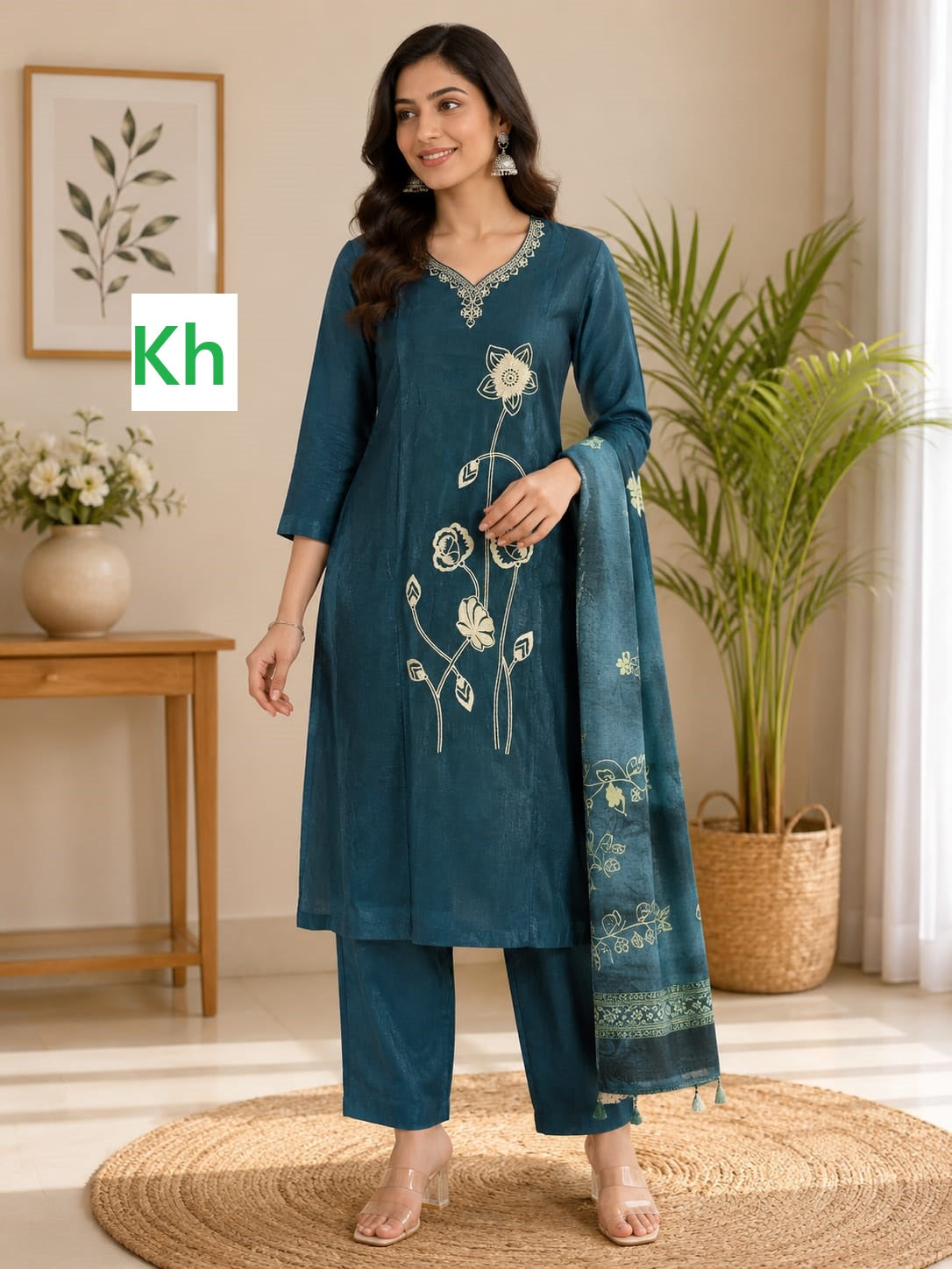 1807 Computer Work Kh Roman Readymade Pant Style Suits Manufacturer India