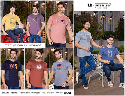 180 Gsm Style No 1159-1166 Urbanrise Canvas Interlock Mens Tshirts Supplier Ahmedabad