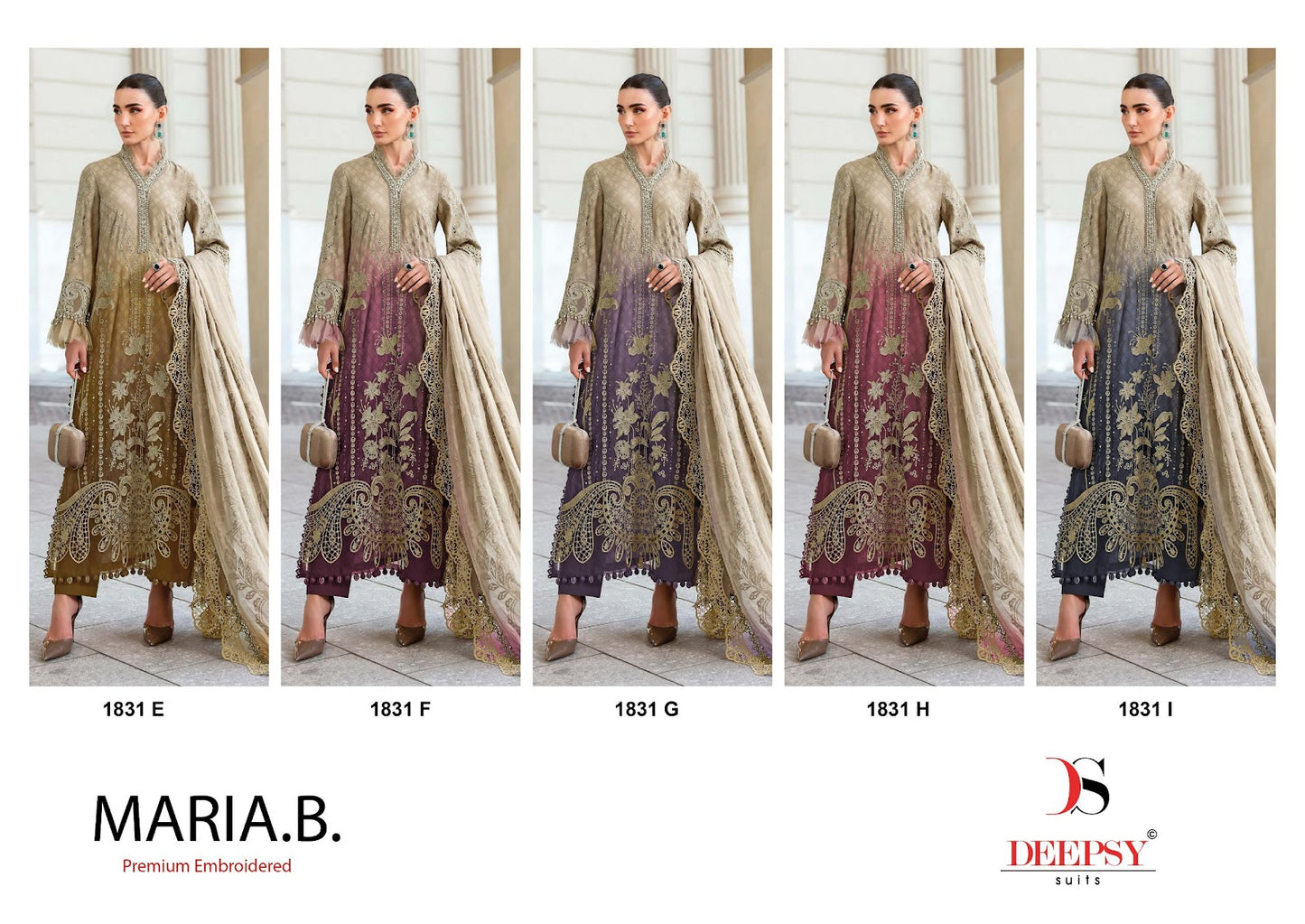 1831 Efghi Deepsy Cotton Pakistani Patch Work Suits Wholesaler India
