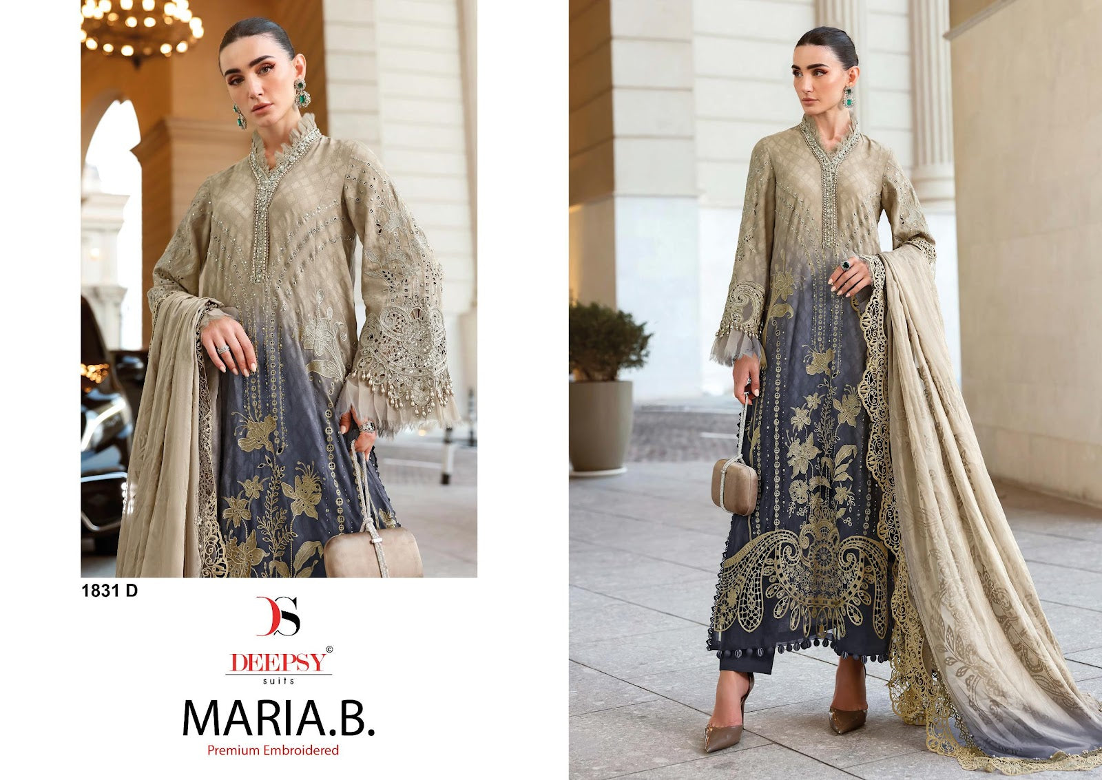 1831 Efghi Deepsy Cotton Pakistani Patch Work Suits Wholesaler India