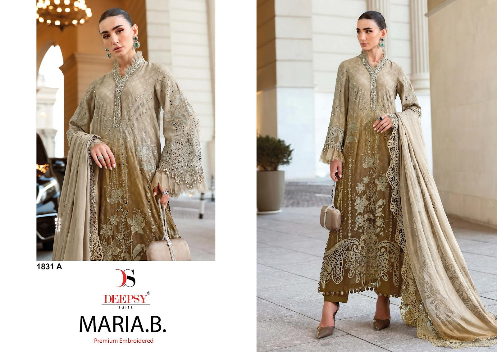 1831 Efghi Deepsy Cotton Pakistani Patch Work Suits Wholesaler India