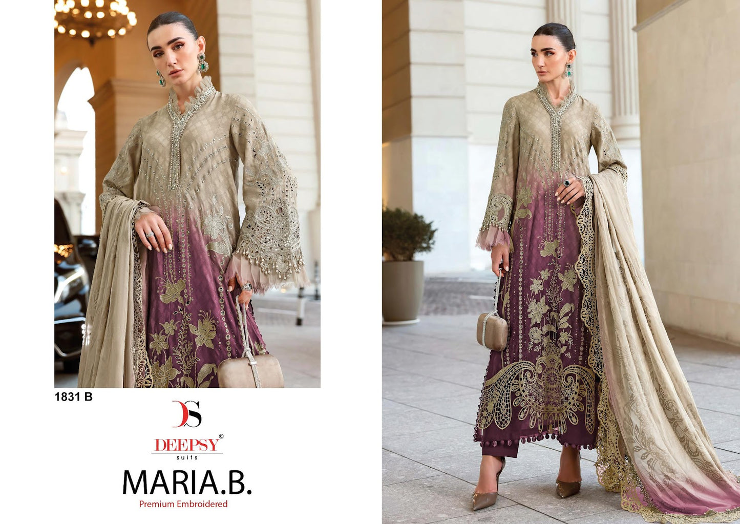 1831 Efghi Deepsy Cotton Pakistani Patch Work Suits Wholesaler India