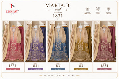 1831 Maria B Emb Deepsy Cotton Pakistani Readymade Suits Manufacturer Ahmedabad