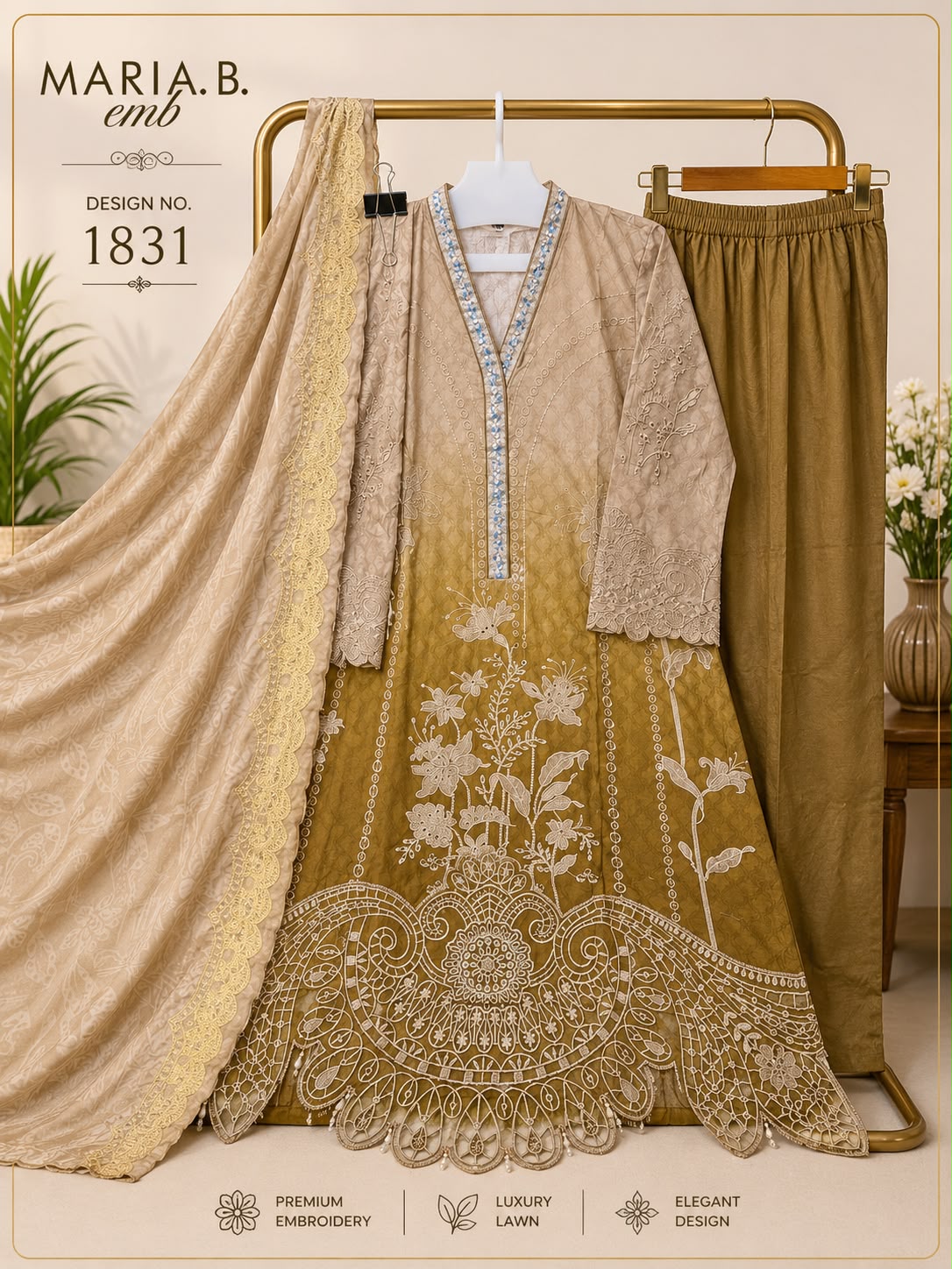 1831 Maria B Emb Deepsy Cotton Pakistani Readymade Suits Manufacturer Ahmedabad