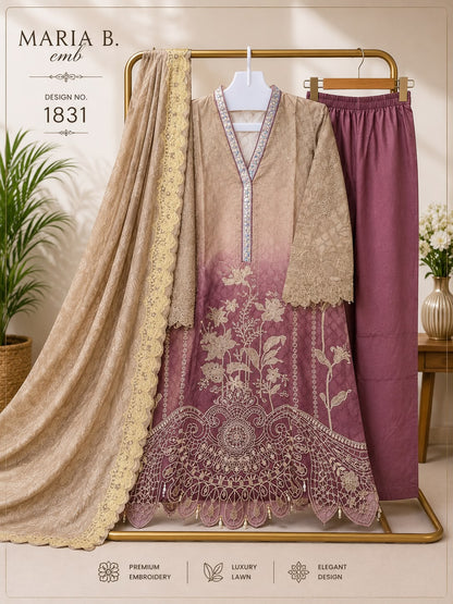 1831 Maria B Emb Deepsy Cotton Pakistani Readymade Suits Manufacturer Ahmedabad