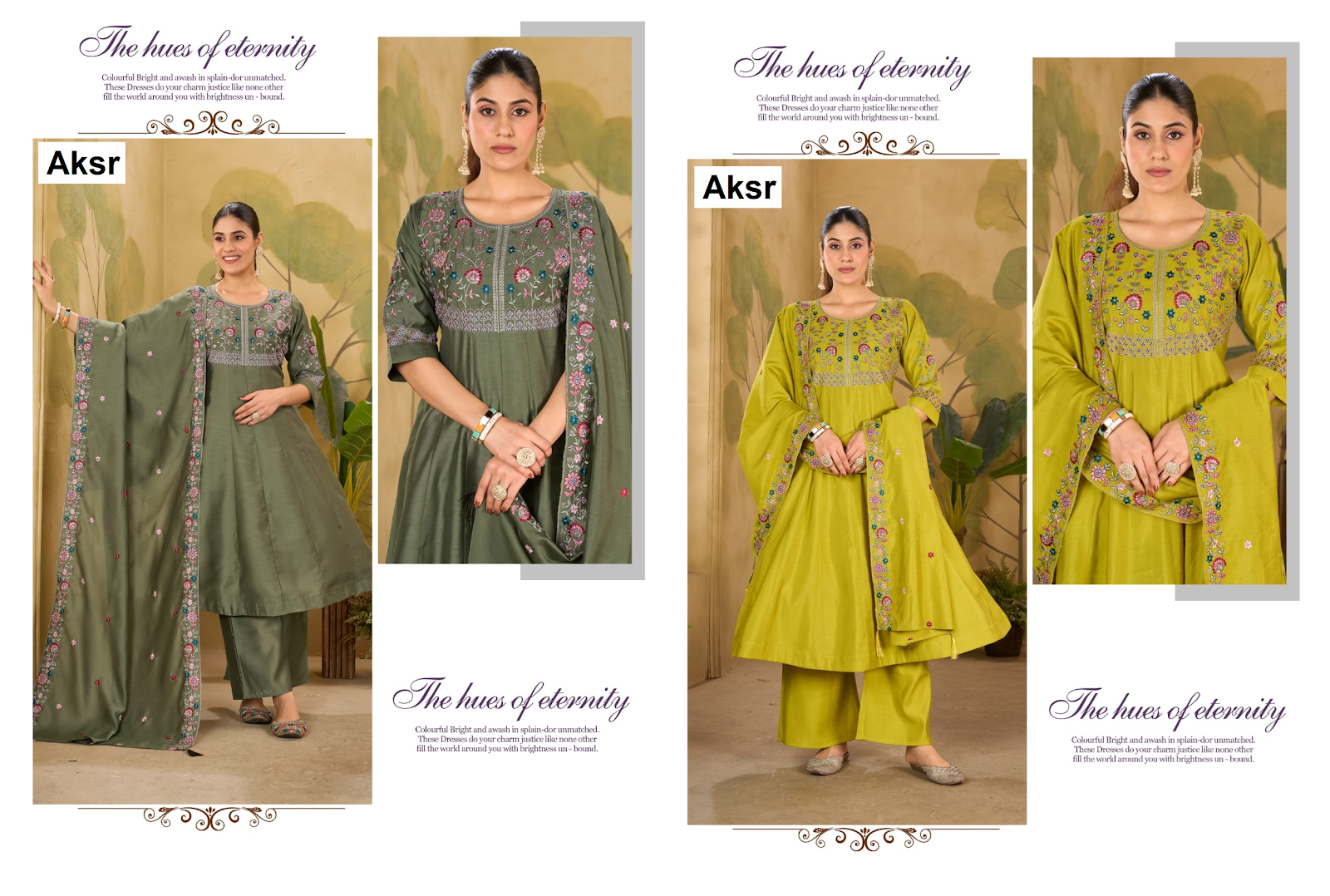 18 Kalli 0810 Aksr Roman Silk Readymade Plazzo Style Suits Wholesaler Gujarat