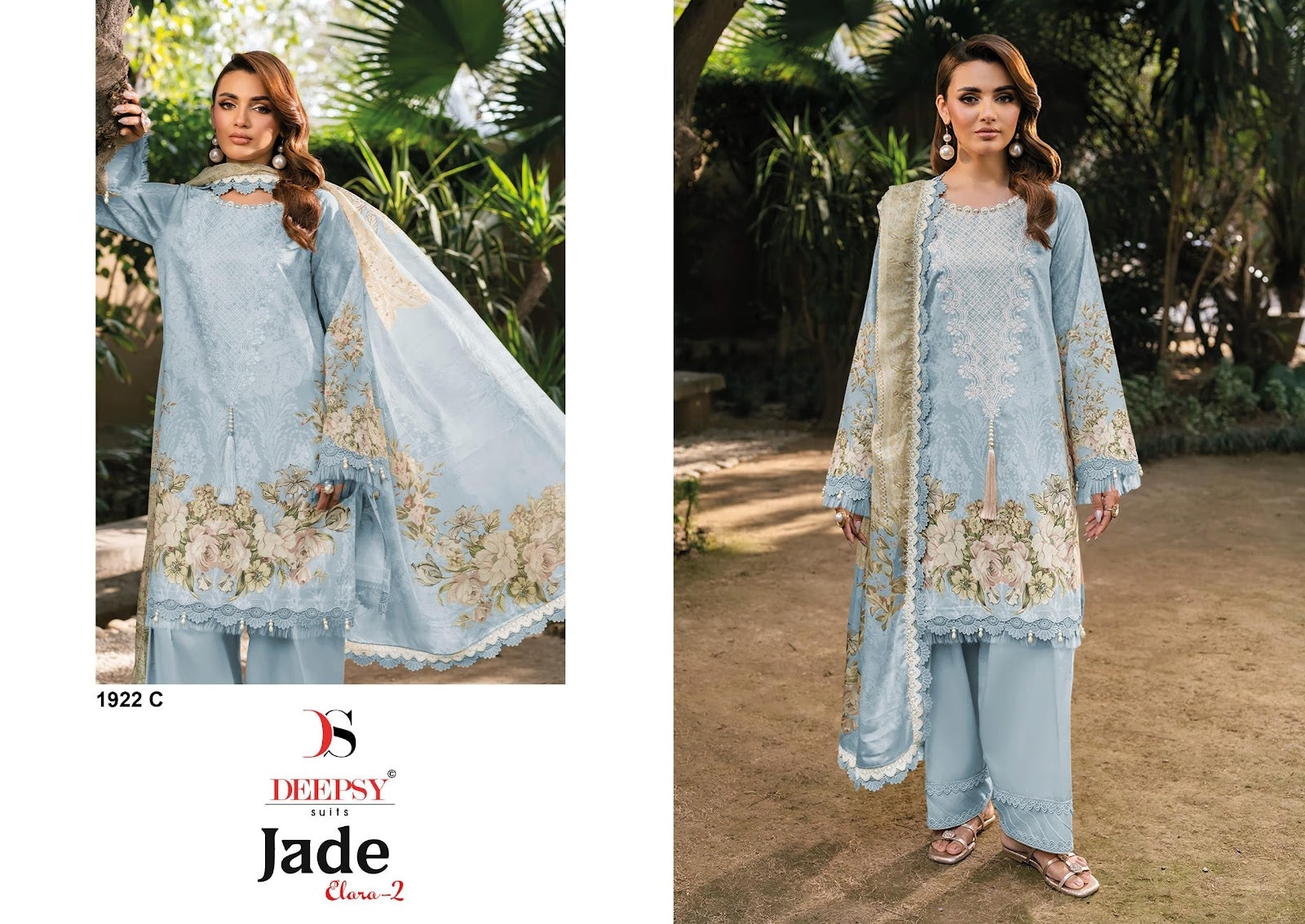 1922 Jade Elara 2 Deepsy Cotton Pakistani Patch Work Suits Exporter