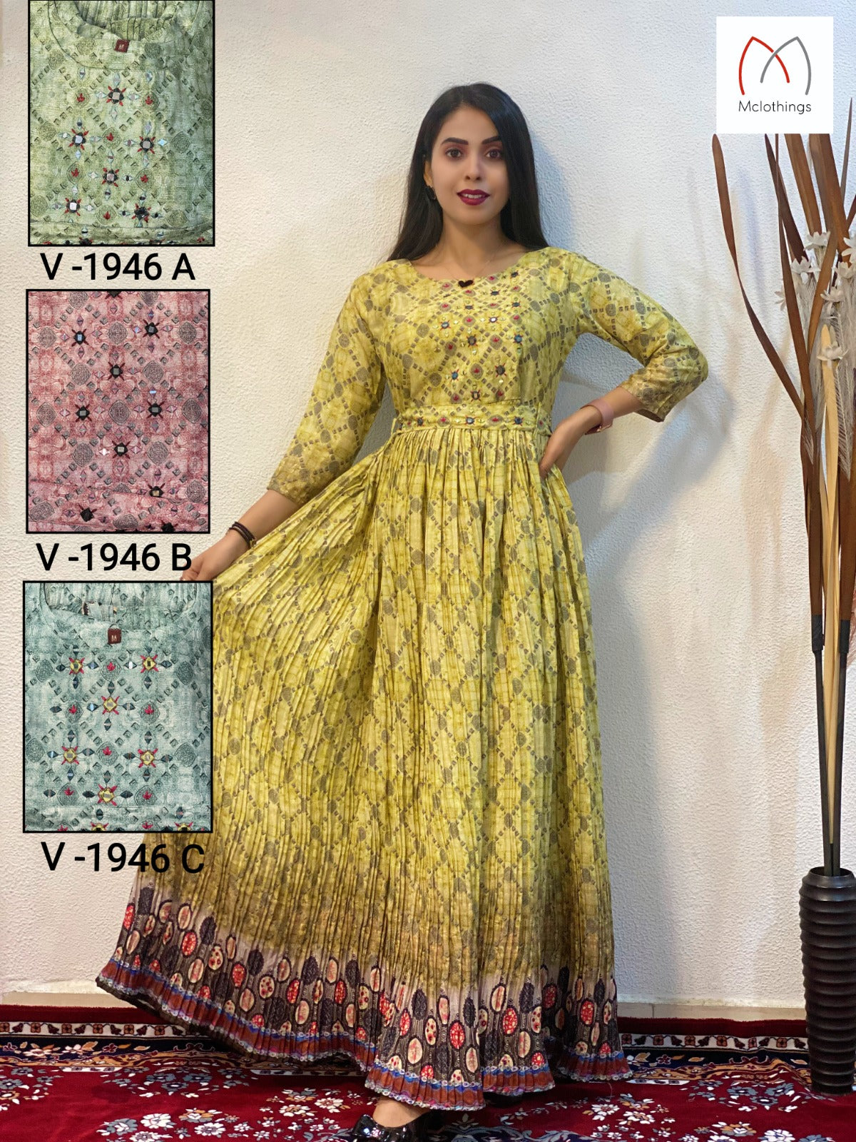 1946 - 1949 Mclothing Chinon One Piece Gown Manufacturer India